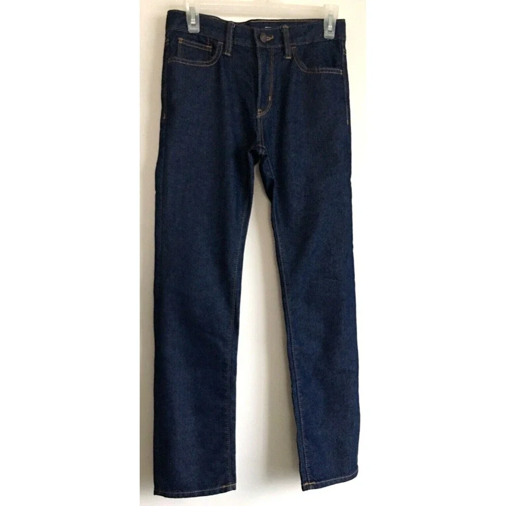 Old Navy Dark Wash Blue Denim Skinny Built-In Tough Boys Jeans Pants Size 12
